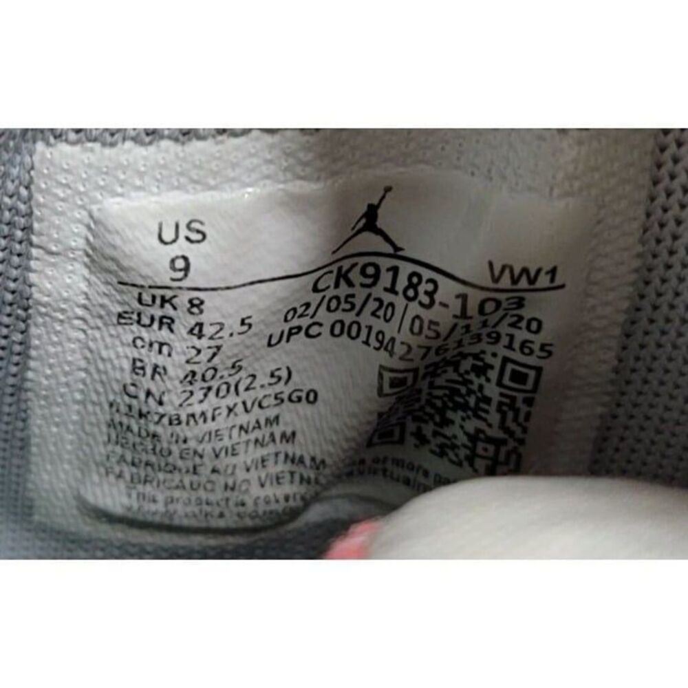 Nike Air Jordan Men Size 9 White Green 92 Zoom Athletic Sneaker Shoes CK9183-103 - Picture 8 of 8